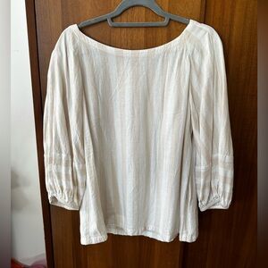 Cream and white stripped shirt